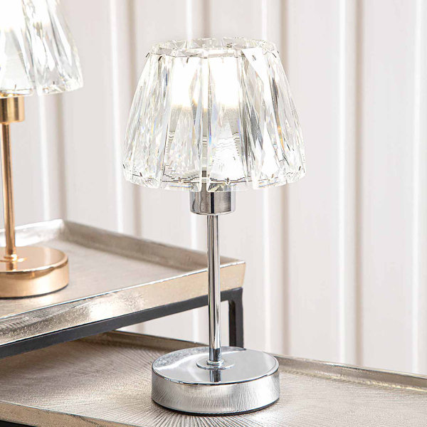 Canora Grey Servin Luxury Crystal Table Lamps for Living Room, 27cm
